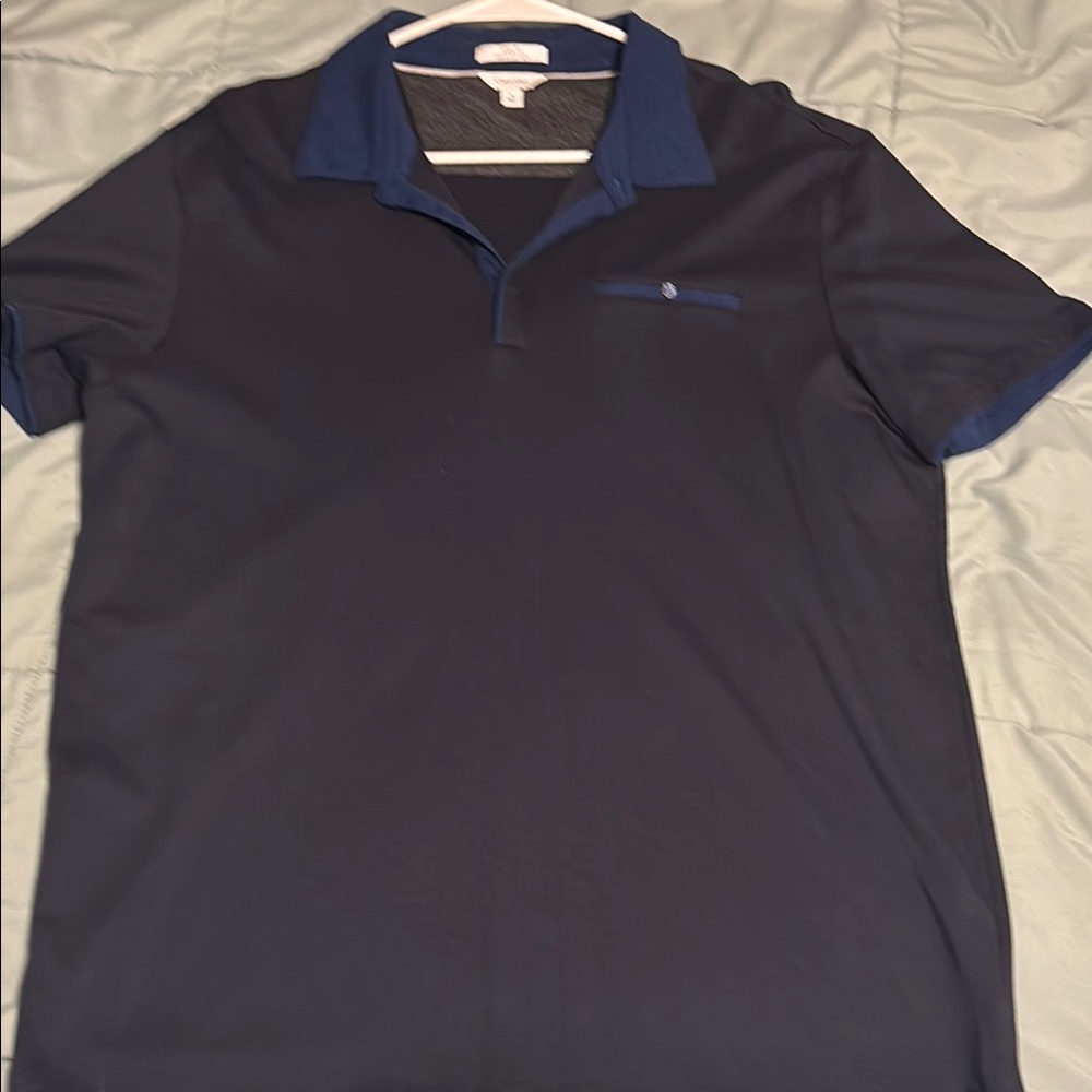 Men's Navy liquid cotton Polo Shirt
